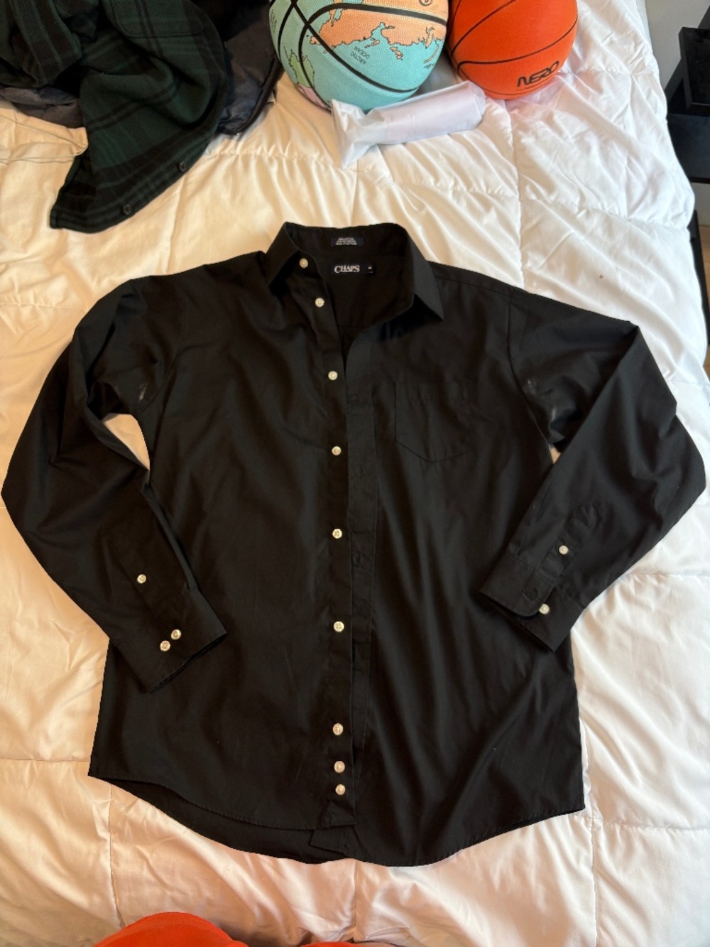 Chaps Black Dress Shirt